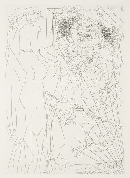Pablo Picasso, ‘Rembrandt et Femme au Voile’, 1934