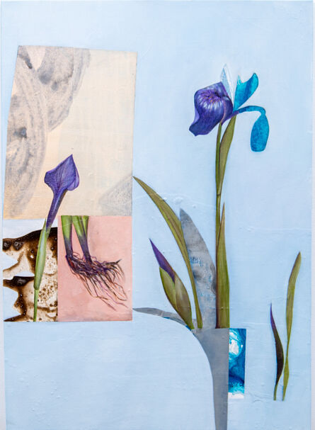 Fiona Ackerman, ‘The Tower - lively, narrative, overlapping botanicals, acrylic, oil on canvas’, 2020