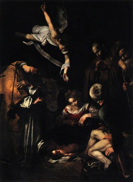 Michelangelo Merisi da Caravaggio, ‘Nativity with St. Francis and St. Lawrence’, 1609