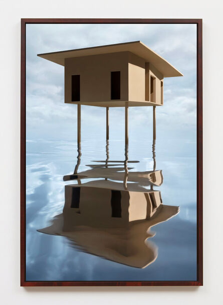 James Casebere, ‘Tan House on Stilts’, 2019