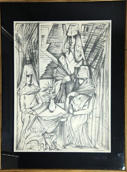 Natalia Goncharova, ‘Trios Espagnoles autour d’une table’, 1916