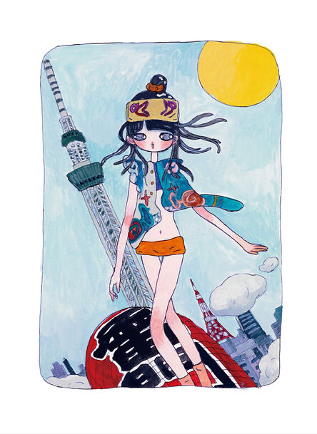 Aya Takano, ‘She's Coming, Riding the Kaminari-mon Lantern’, 2020