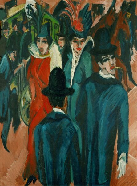 Ernst Ludwig Kirchner, ‘Menschen auf der Strasse (People in the Street)’, 1913