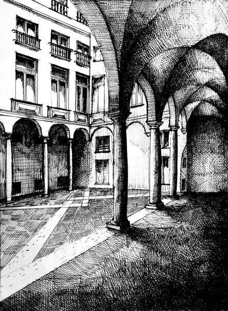Antonio Bettuelli, ‘Il chiostro di Palazzo Serra Gerace - Genova’, 2020