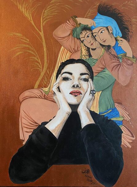 Simin Keramati, ‘Maria Callas and the lovers of Reza Abbasi’, ca. 2022