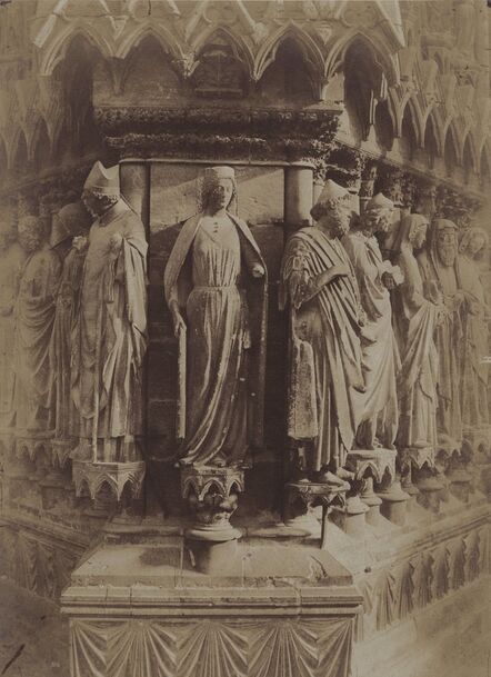 Charles Marville, ‘Reims, West Facade of Cathedral’, 1854/1854