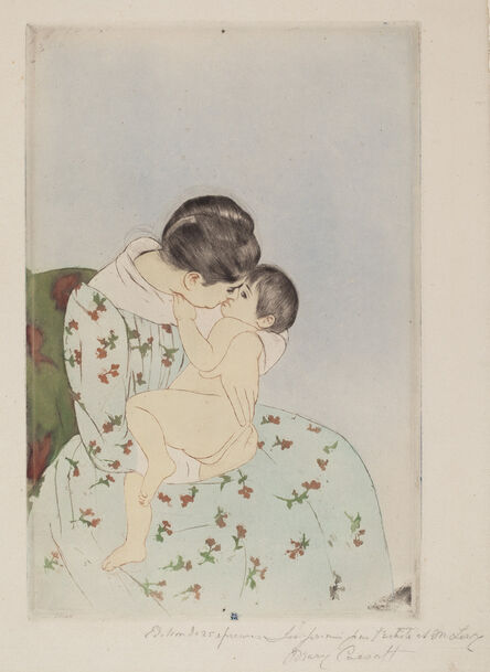 Mary Cassatt, ‘Mother's Kiss’, 1890-1891