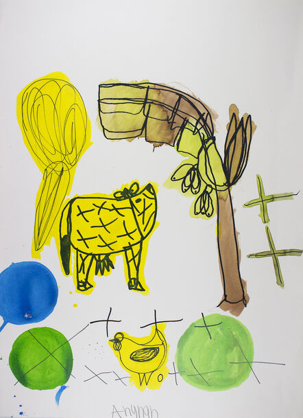 Arunan Dharmalingam, ‘Yellow Cow & Banana Tree’, 2017