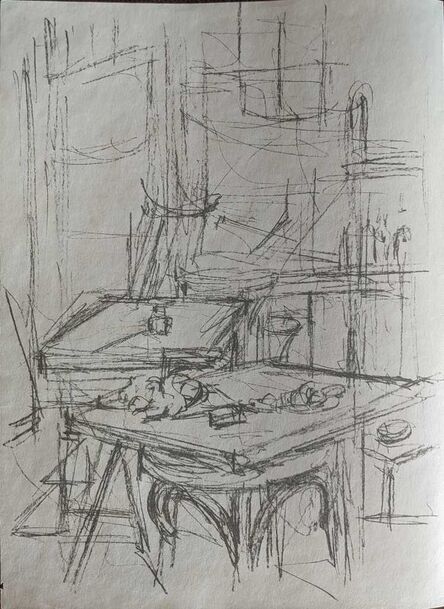 Alberto Giacometti, ‘Untitled (tables in studio)’, 1957