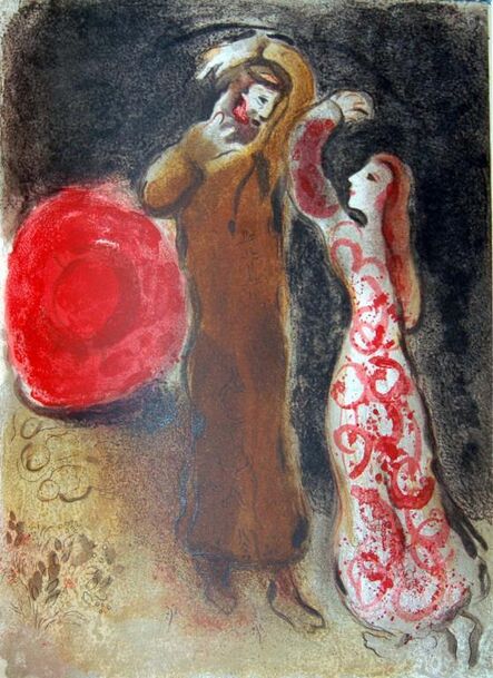 Marc Chagall, ‘Rencontre De Ruth Et De Booz (The Meeting of Ruth And De Booz)’, 1960
