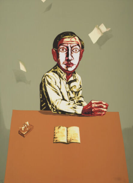 Zeng Fanzhi 曾梵志, ‘Sitting Man, from Mask Series,’, 2006