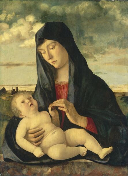 Giovanni Bellini, ‘Madonna and Child in a Landscape’, ca. 1480/1485