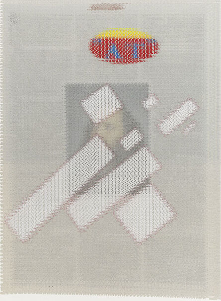 John Sparagana, ‘Kazimir Malevich Flying Rectangles, Albert Oehlen Poster Fragment, Rick Rubin’, 2014