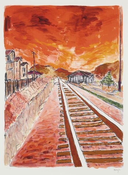 Bob Dylan, ‘Train Tracks (Bright Red)’, 2012