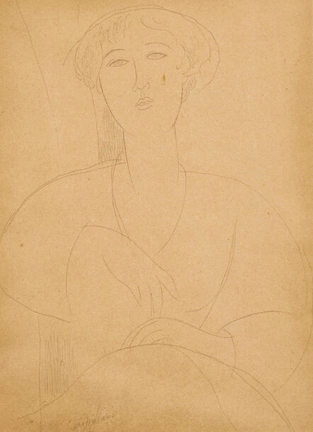 Amedeo Modigliani, ‘Buste de Jeune Fille’