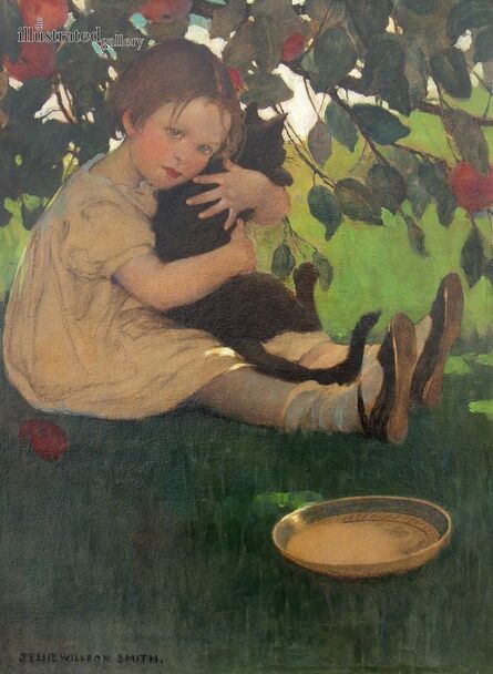 Jessie Willcox Smith, ‘I Love my Little Cat’, ca. 1930