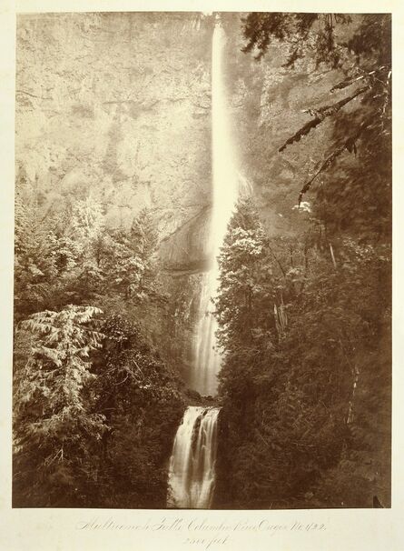 Carleton E. Watkins, ‘Multnomah Falls, Columbia River, Oregon, 2500 feet.’, 1867