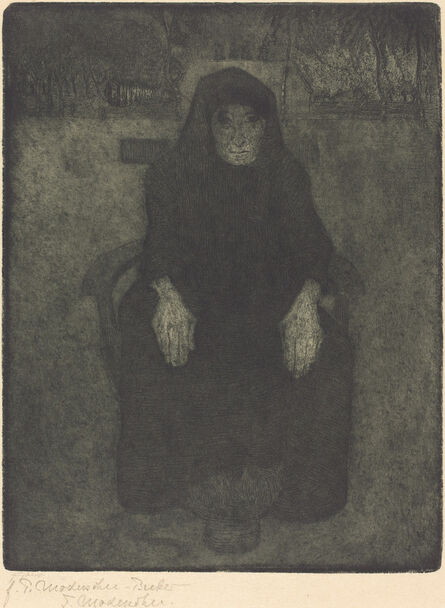Paula Modersohn-Becker, ‘Old Woman’, posthumous printing after 1919 by Felsing