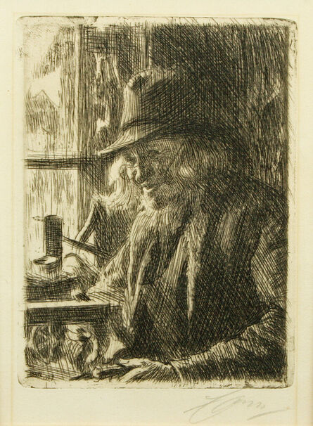 Anders Leonard Zorn, ‘Bosl Anders - Clockmaker at Mora’, 1907