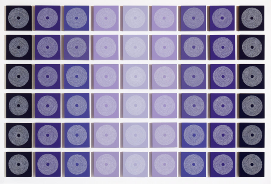 White Circles on Purple