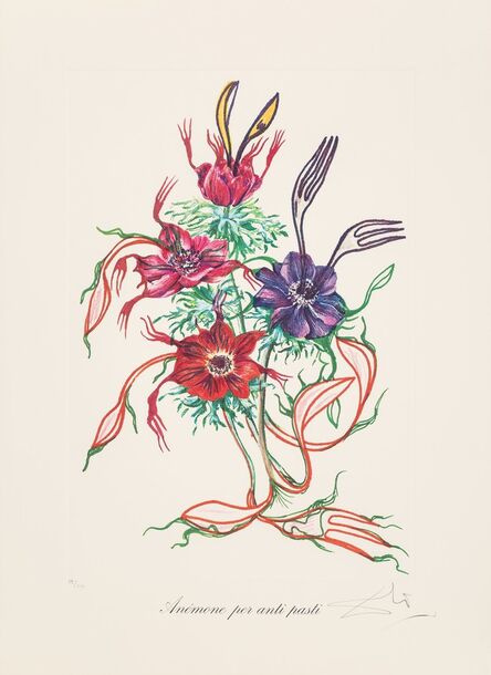 Salvador Dalí, ‘Anenome per anti-pasti, from Florals’, 1972