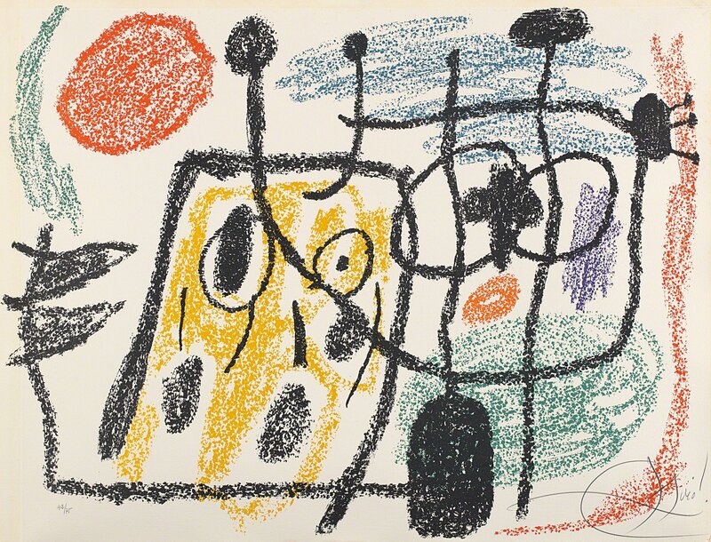 Joan Miró, ‘Album 21: one plate’, 1978, Print, Lithograph in colors, on wove paper, the full sheet., Phillips