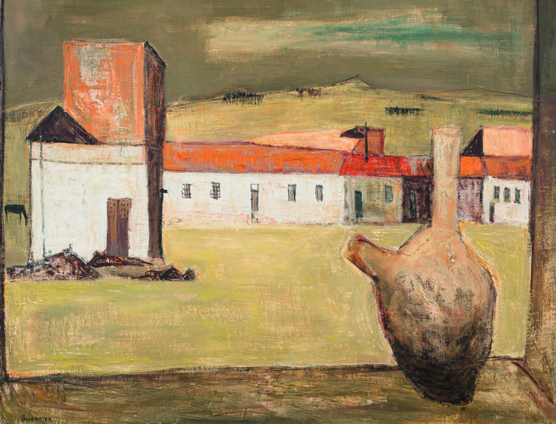 Raymond Guerrier, ‘Cour de ferme’, Painting, Oil on canvas, Leclere 
