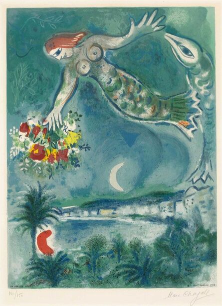 After Marc Chagall, ‘SIRÈNE ET POISSON (SORLIER 8)’, 1967