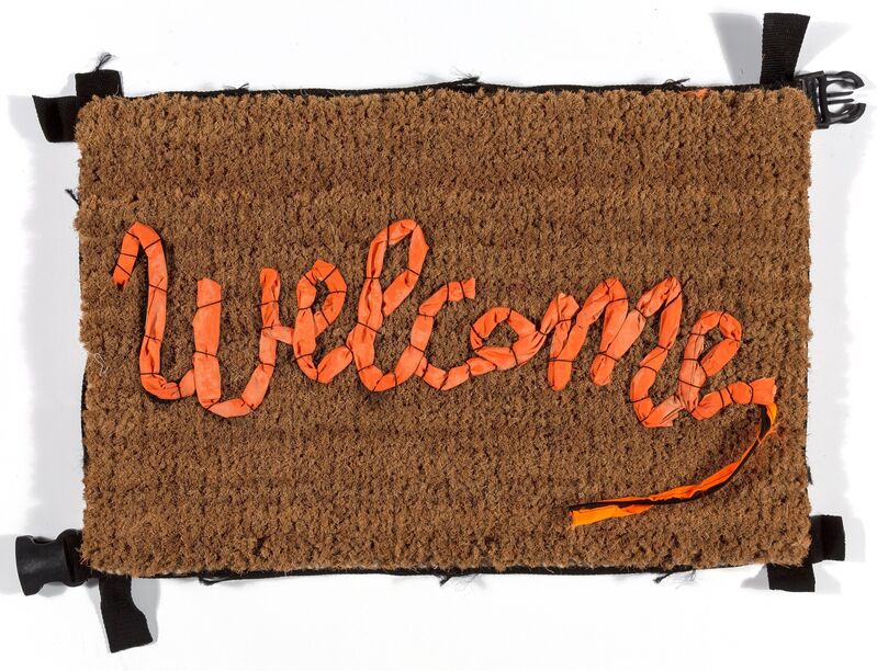 Banksy, ‘Welcome Mat’, 2019, Other, Life vest fabric on fiber doormat, Heritage Auctions