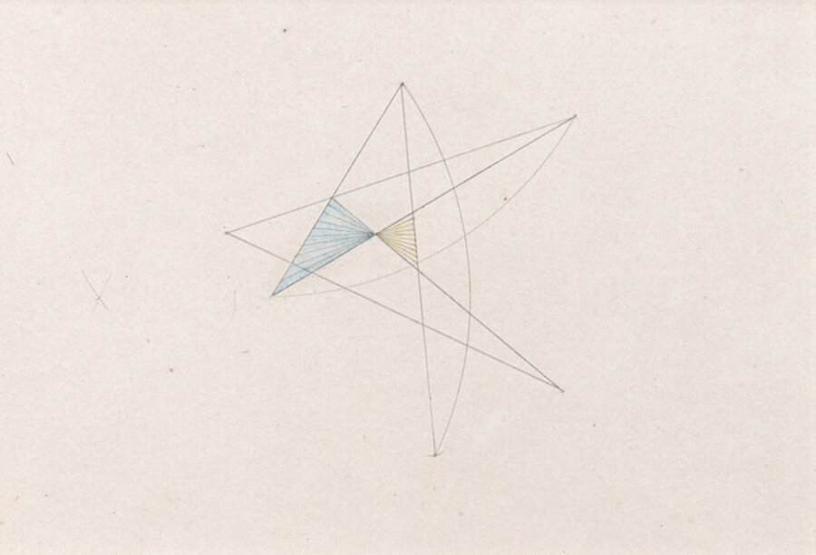Untitled (Blue and yellow triangle)