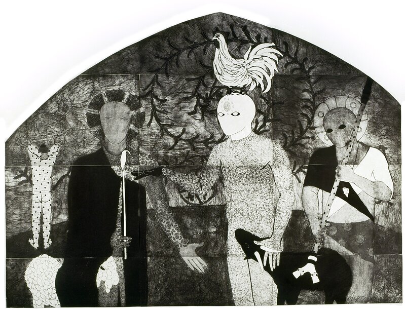 Belkis Ayón, ‘La consagración I (The Consecration I)’, 1991, Print, Collograph, Fowler Museum at UCLA