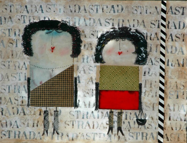 Pino Pascali, ‘Donne di strada’, 1964, Painting, Tecnica mista su cartone, EDD Art