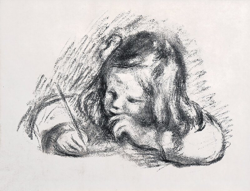 Pierre-Auguste Renoir, ‘Le petit garcon au porte-plume (Little Boy with Quill Pen)’, 1900, Print, Original Lithograph on MBM Cerange watermarked paper, Masterworks Fine Art