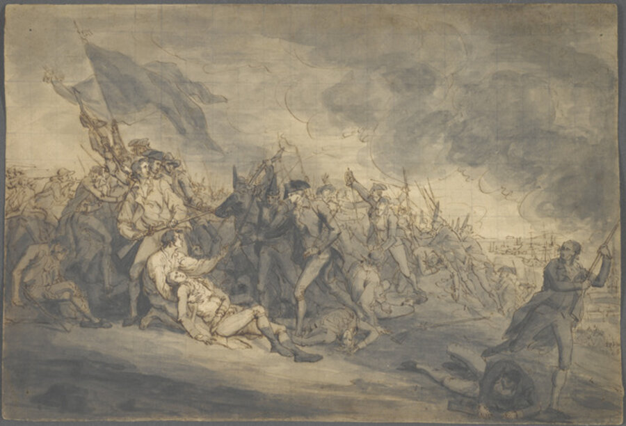 Study for the Death of General Warren at Bunker's Hill