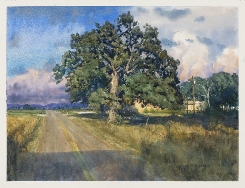 Bob Stuth-Wade, ‘Four Corners, Proctor, Texas’, 2021, Drawing, Collage or other Work on Paper, Watercolor on paper, Valley House Gallery & Sculpture Garden