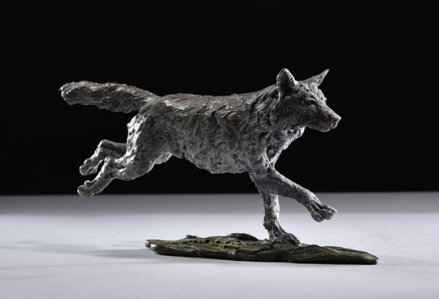 Wolf Running Legs Out Scaled Down