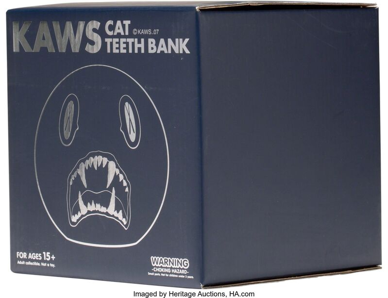KAWS, ‘Cat Teeth Bank (Navy)’, 2007, Sculpture, Painted cast vinyl, Heritage Auctions