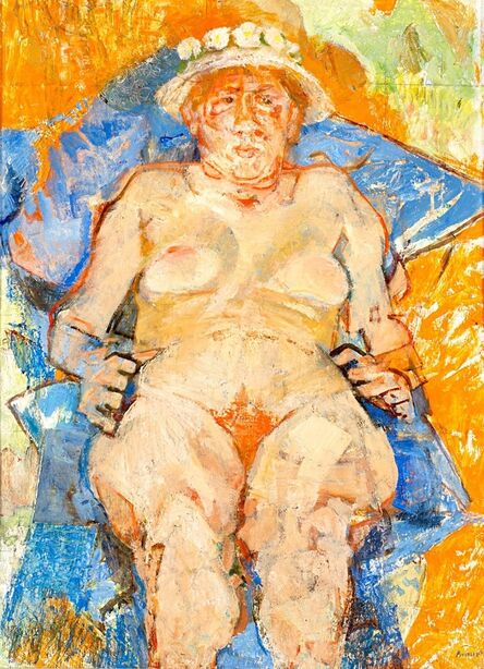 Fausto Pirandello, ‘Nudo con cappello’, 1951