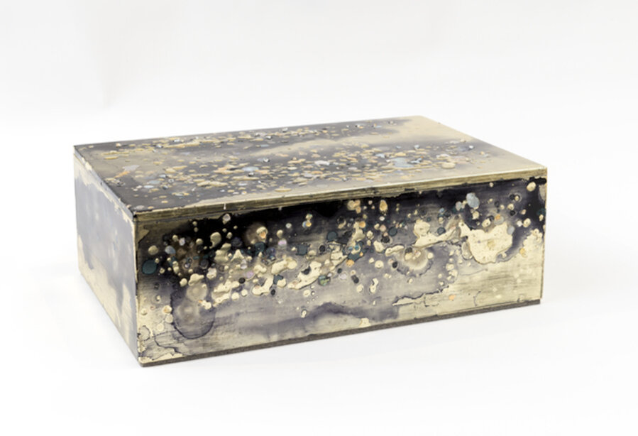 Untitled Pale Gold and Mother of Pearl Box