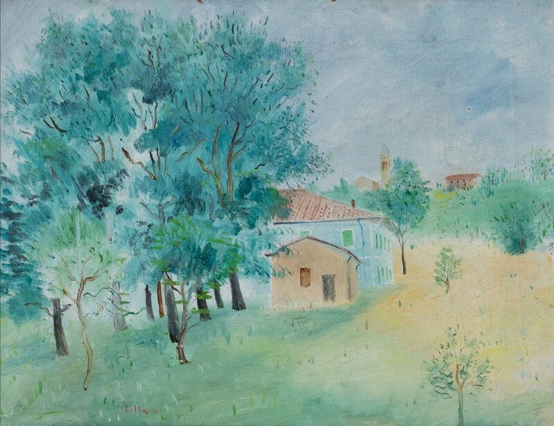 Umberto Lilloni, ‘Case a Lesignano’, 1943, Painting, Oil on canvas, Finarte