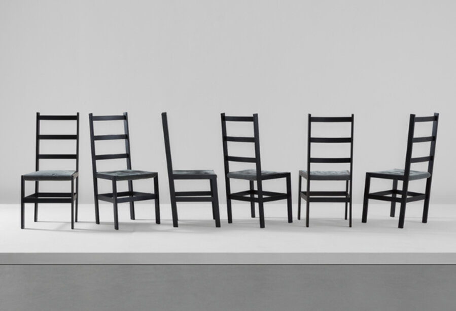 Set of six dining chairs, from Museum Tower, New York