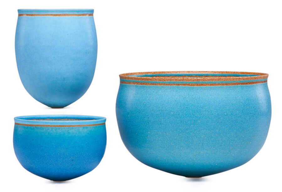 Three turquoise bowls, Paris