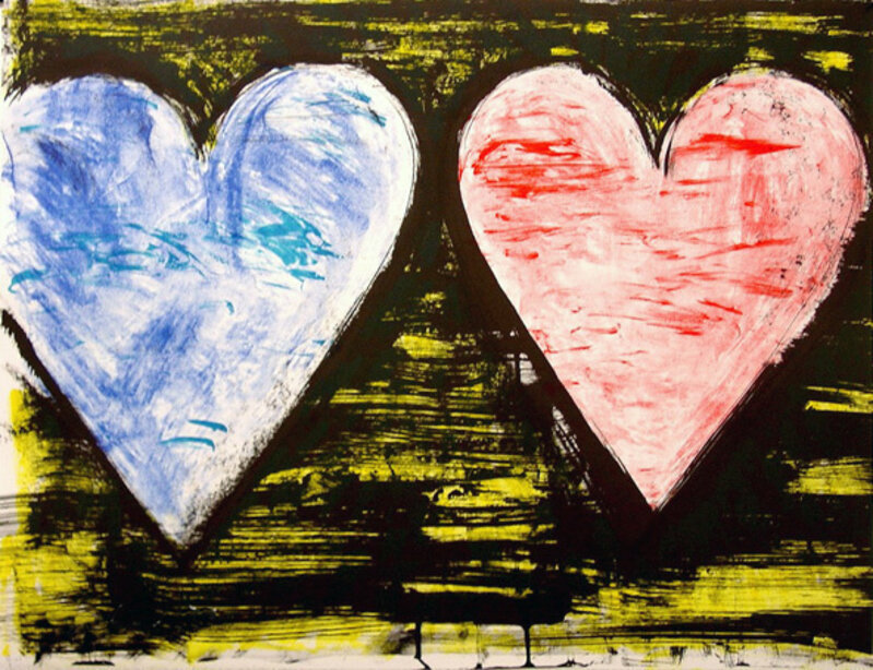 Jim Dine, ‘Two Hearts at Sunset’, 2005, Print, Lithograph on Rives BFK paper, Artsy x Capsule Auctions