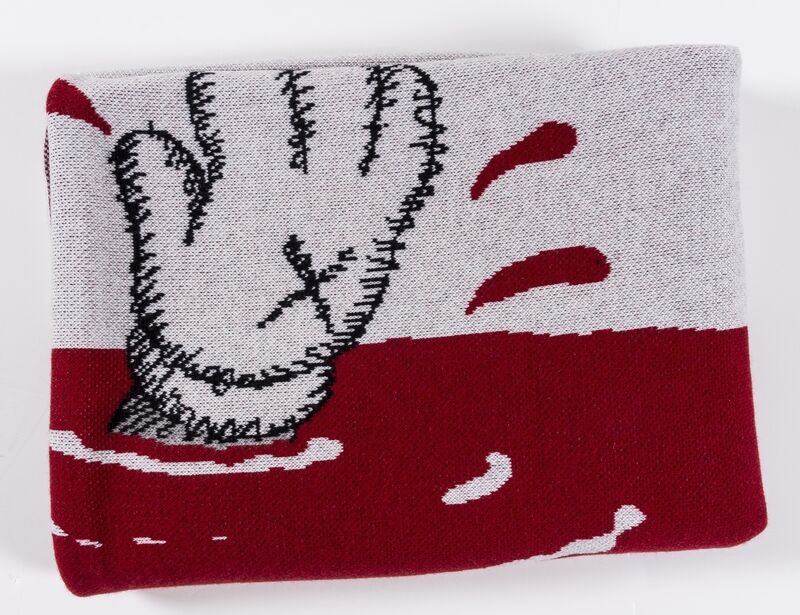 KAWS, ‘Untitled (Red)’, 2019, Textile Arts, 100% cashmere blanket, Forum Auctions