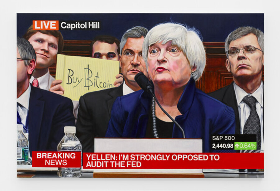 Bitcoin Sign Guy