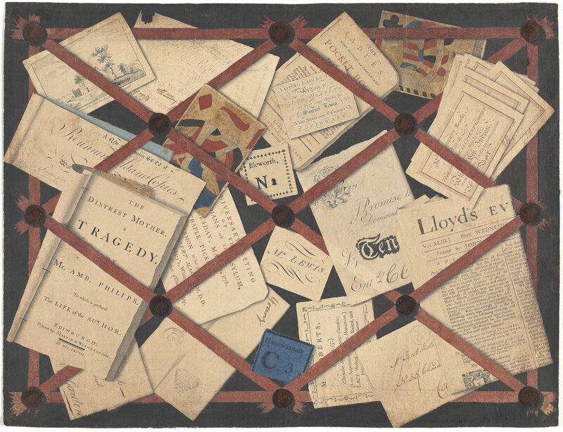 Samuel Lewis, ‘A Deception’, ca. 1780, Drawing, Collage or other Work on Paper, Pen and black, iron gall, and colored inks with watercolor over graphite on laid paper, National Gallery of Art, Washington, D.C.