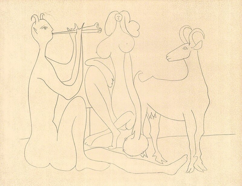Pablo Picasso, ‘Mes Dessins D'Antibes’, 1958, Print, Stone Lithograph, ArtWise