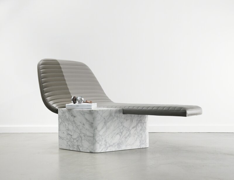 Grégoire de Lafforest, ‘"Opper" lounge chair’, 2015, Design/Decorative Art, Leather and Carrare Marble, Galerie Gosserez