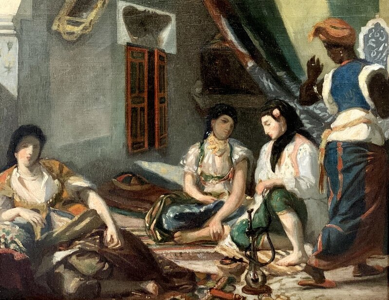 William-Adolphe Bouguereau, ‘FEMMES D'ALGER DANS UN APPARTEMENT AFTER DELACROIX’, ca. 1855, Painting, Oil on canvas, Imperial Art