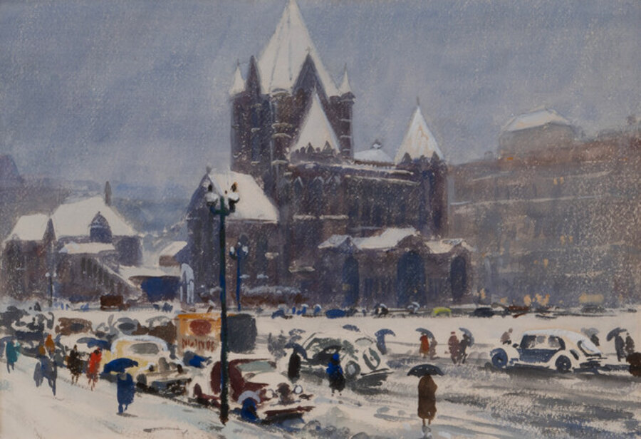 Copley Square in Snow